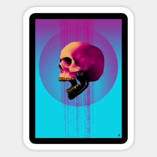 Neon Skull Sticker